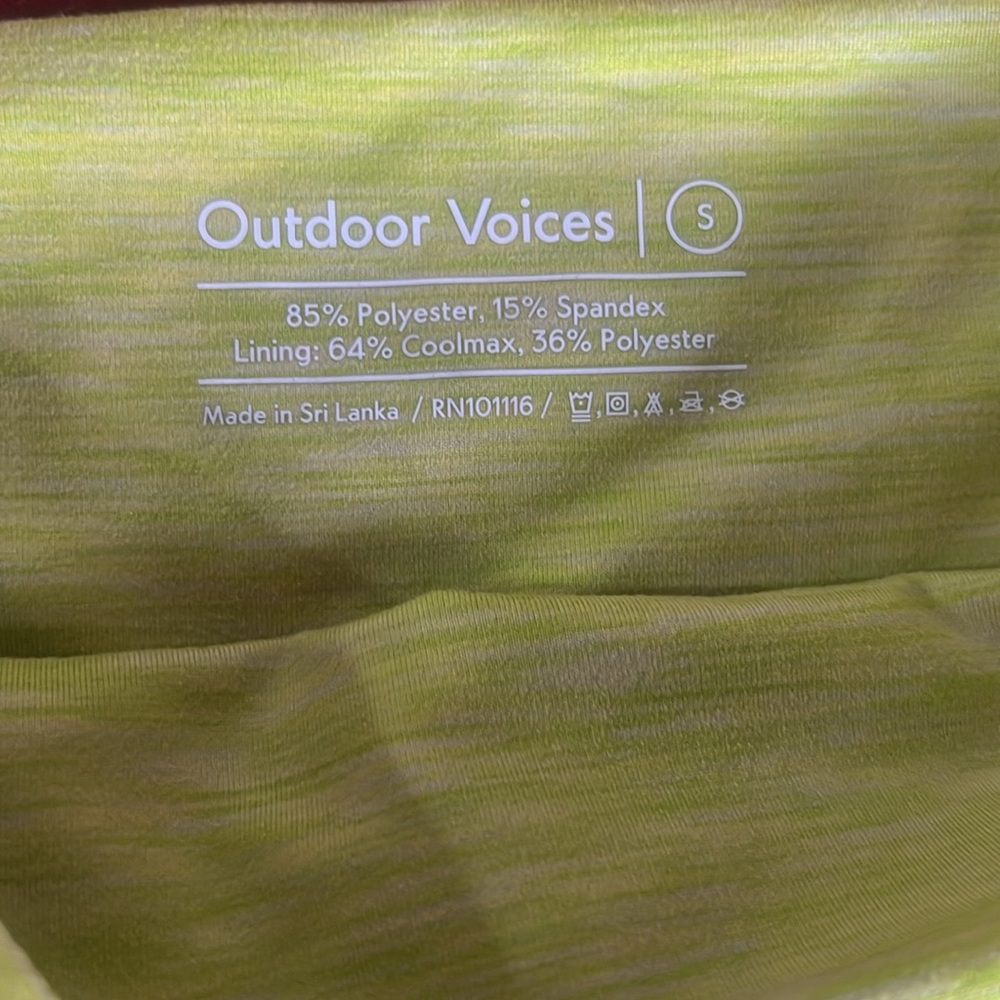 Outdoor Voices Lime Green Biker shorts - Picture 6 of 6
